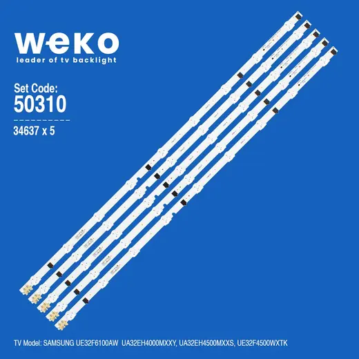 WKSET-5310 34637X5 D2GE-320SC0-R3 5 ADET LED BAR BAKIR TABANLI