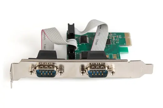 DIGITUS DS-30000-1 2 Port Seri PCI Express Kartı, 2 x Seri (DB9 erkek), ASIX99100 chipset'li, Low Profile braket'li alternatif görünüm