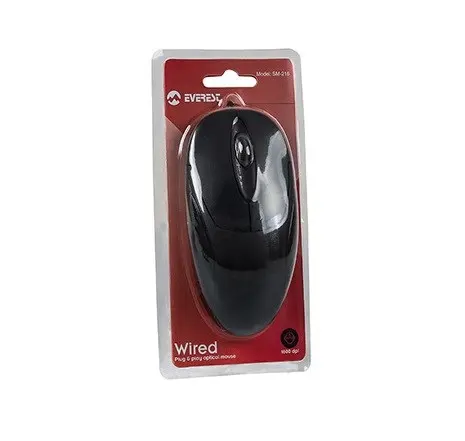 Everest Kablolu Mouse Siyah (SM-216) görseli 3