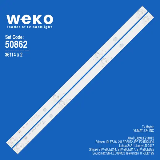 WKSET-5862 36114X2 JS-D-JP2420-041ECC (60416) 2 ADET LED BAR