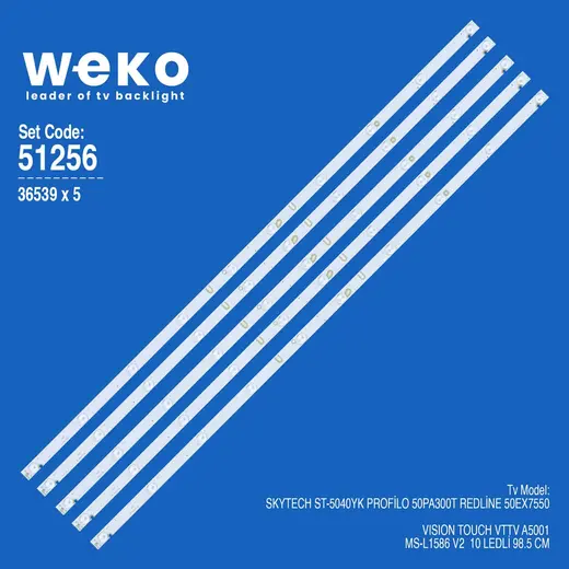 WKSET-6256 36539X5 MS-L1586 V2 5 ADET LED BAR