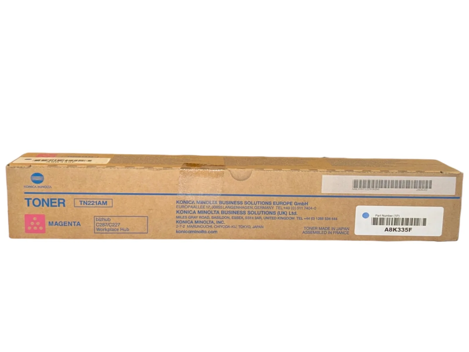 Minolta TN-221 Orjinal Lower Kırmızı Toner Bizhub C-227 C-287 A8K335H