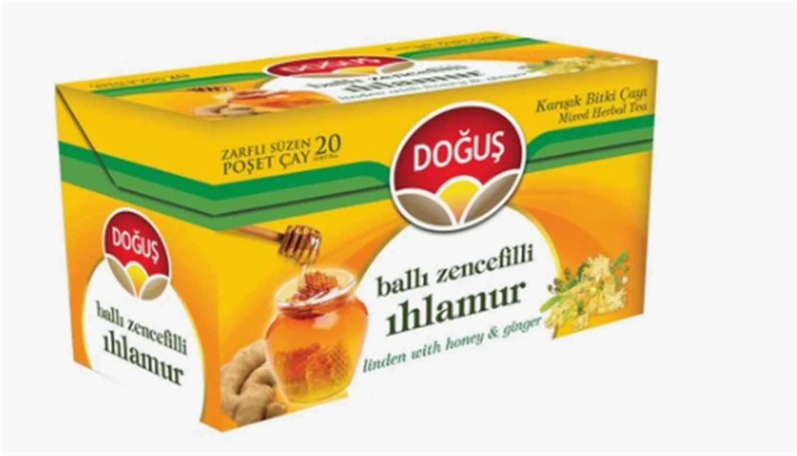 Doğuş Ballı Zencefilli Ihlamur Bitki Çayı 20x1,5 gr