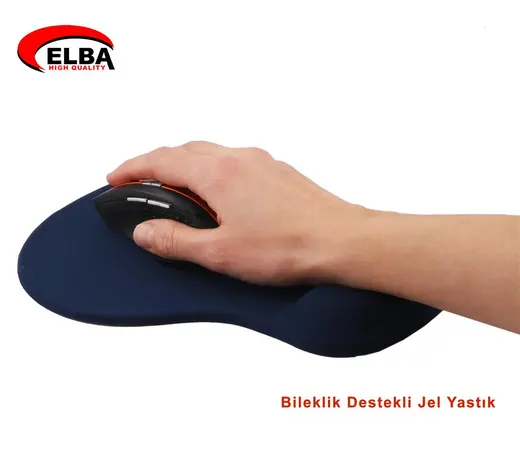 Elba K06152 Bileklikli Jel Mouse Pad Mavi alternatif görünüm