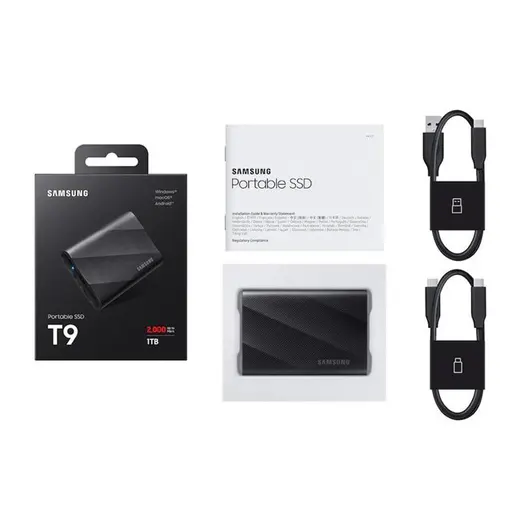 Samsung T9 1TB Usb 3.2 Gen 2x2 Type-C Siyah görseli 3
