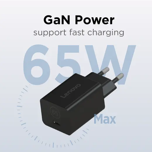 LENOVO Go40AWGN65EU 65W USB-C Nano Şarj Adaptörü görseli 2