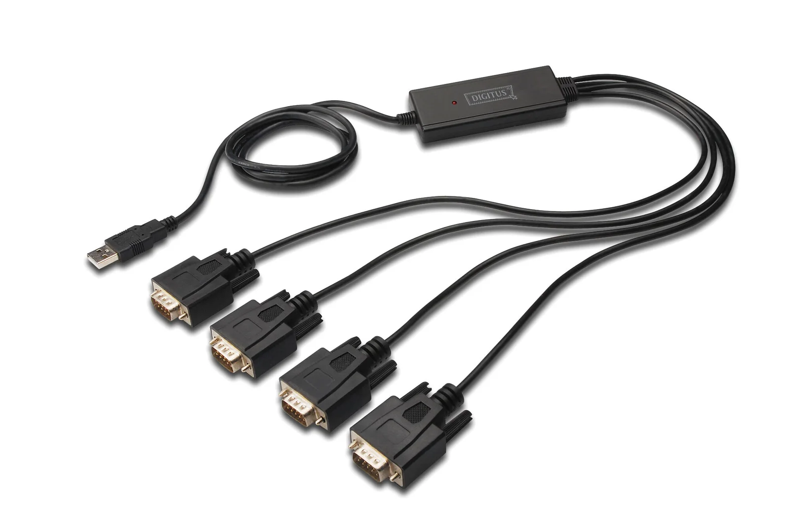 DIGITUS DA-70159 USB 2.0 4 x RS232 (Seri) Çevirici Kablosu, 1.5 metre