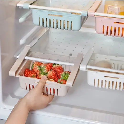 SUNUP BUZDOLABI İÇİ GEÇMELİ DÜZENLEYİCİ RAF - PRATİK ORGANİZER BUZDOLABI ÇEKMECESİ alternatif görünüm