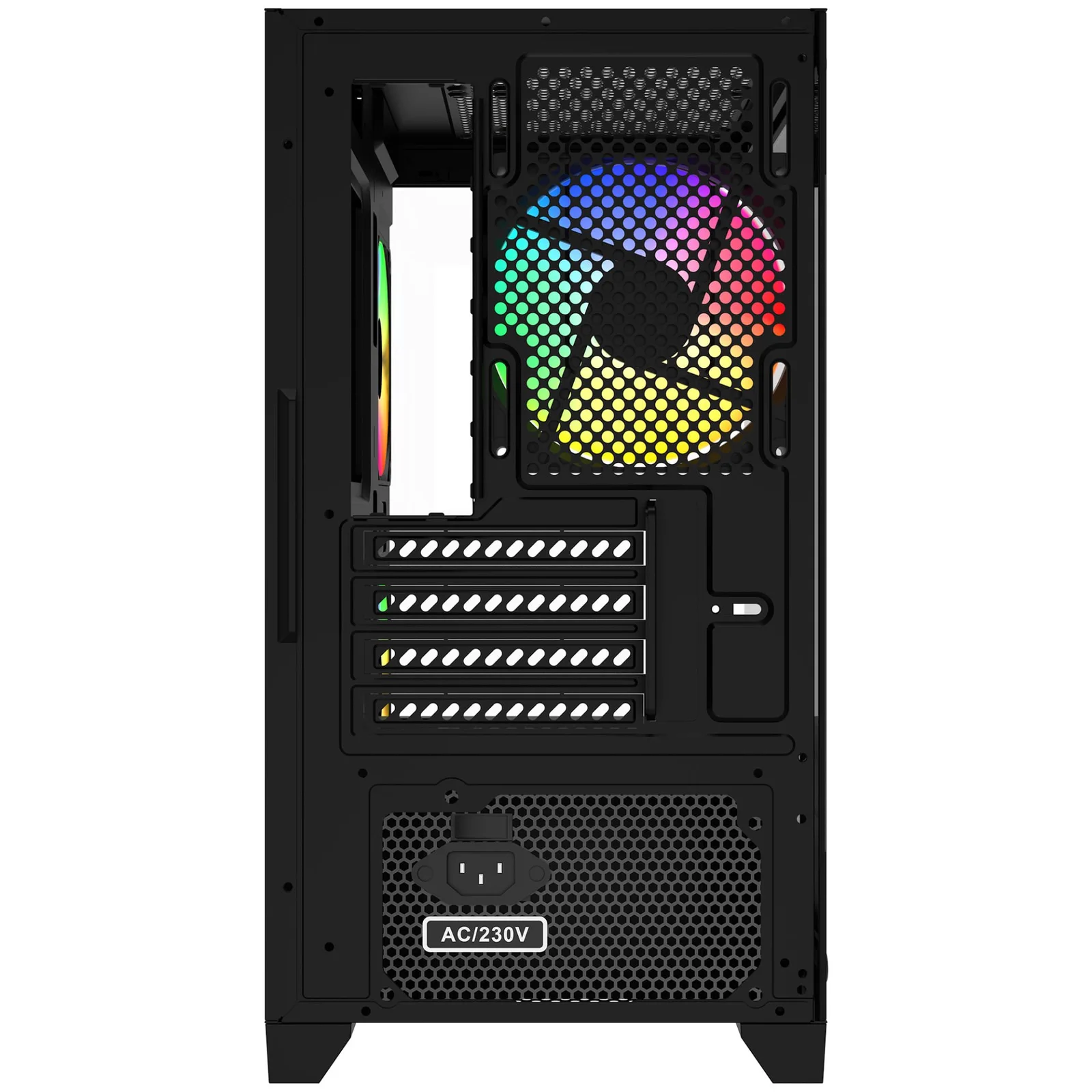 GAMEBOOSTER 600W GB-M6001B 4-Rainbow Fanlı Gaming Mid-Tower PC Kasası