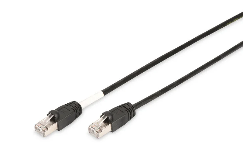 DIGITUS DK-1644-050/BL-OD CAT 6 S-FTP Dış Mekan Patch Kablosu, Cu, PE AWG 27/7, Siyah Renk, 5 metre
