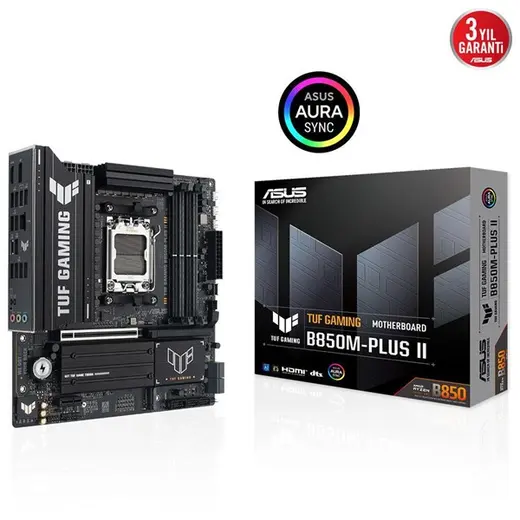 ASUS TUF GAMING B850M-PLUS II DDR5 HDMI DP PCIE 5.0 AM5 ATX görseli 7