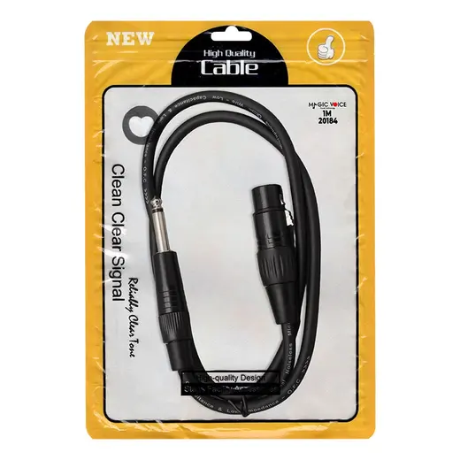 MAGİCVOİCE LD379 XLR CANON DİŞİ + 6.3 MM MONO ERKEK 1 METRE KABLO alternatif görünüm