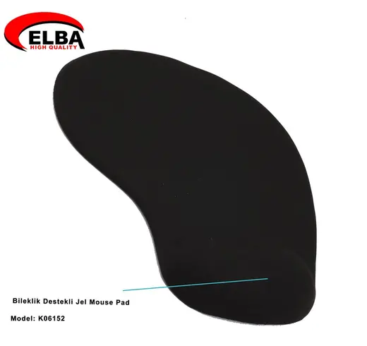 Elba K06152 Bileklikli Jel Mouse Pad Siyah alternatif görünüm