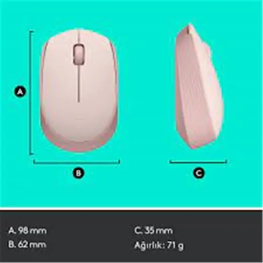 Logitech 910-006865 M171 Kablosuz Pembe Mouse alternatif görünüm