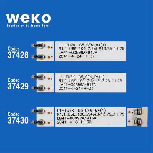 WKSET-6775 37428X6 37429X6 37430X6 BN96-50310A BN96-50311A BN96-50312A 18 ADET LED BAR alternatif görünüm