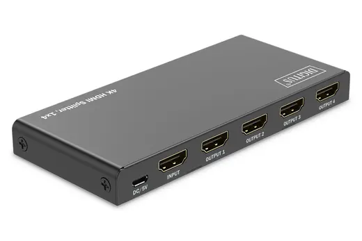 DIGITUS DS-55337 4K HDMI Çoklayıcı, 1x4, 4K/60Hz HDCP 2.2, EDID Kontrolü görseli 4