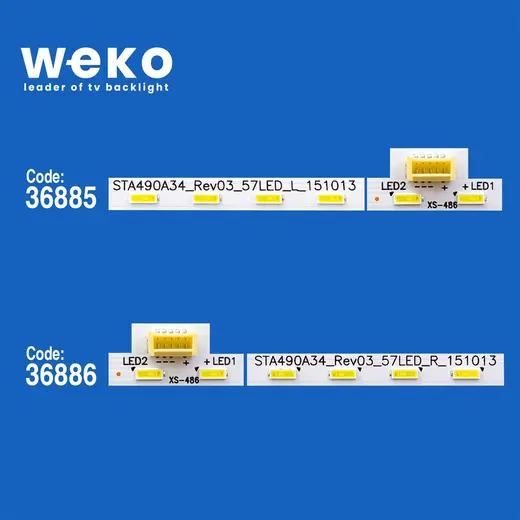 WKSET-6092 36885X1 36886X1 STA490A34_REV03_57LED_L/R_151013 2 ADET LED BAR (57LED) alternatif görünüm