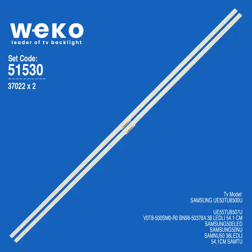 WKSET-6530 37022X2 V0T8-500SM0-R0 BN96-50378A 2 ADET LED BAR (38LED)