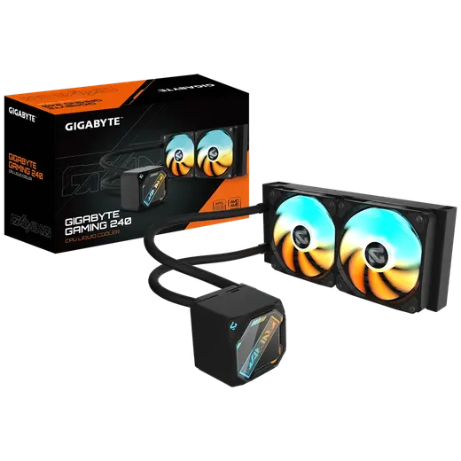 GIGABYTE 240MM GME-240 ARGB AM5-1851p Sıvı Soğutmalı İşlemci Fanı görseli 4