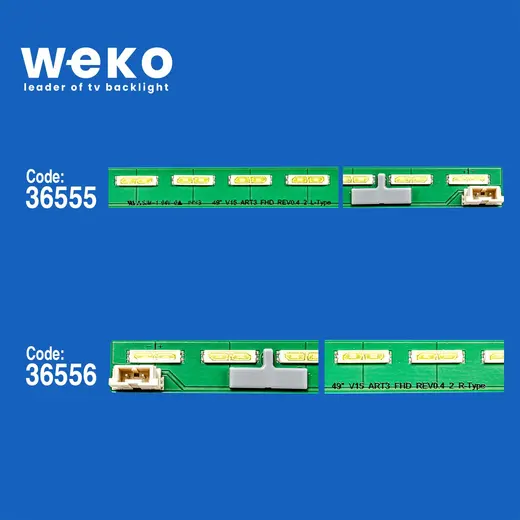 WKSET-5472 36555X1 36556X1 49 V15 ART3 FHD REV0.4 2 ADET LED BAR (45LED) alternatif görünüm
