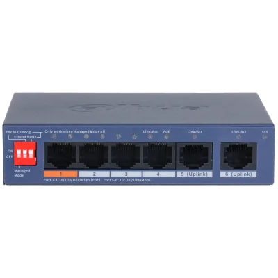 DAHUA 4port PoE 60w 1-Uplink Gigabit Cloud yönetilebilir Switch CS4006-4GT-60
