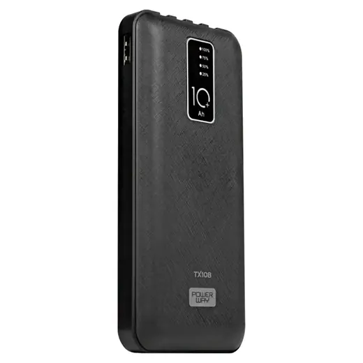 POWERWAY TX108 10000 MAH SİYAH GÖSTERGELİ EKSTRA KABLOLU 4 ÇIKIŞLI POWERBANK görseli 3