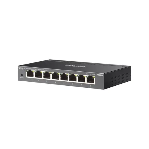 TP-LINK OMADA ES208G 8 PORT GIGABIT YONETİLEBİLİR METAL KASA SWITCH görseli 2
