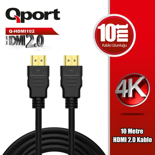 Qport Q-HDMI102 10m Hdmi Kablo