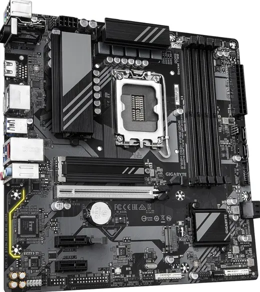 GIGABYTE B760M DS3H WIFI6E DDR5 HDMI VGA DP 1700p mATX görseli 3