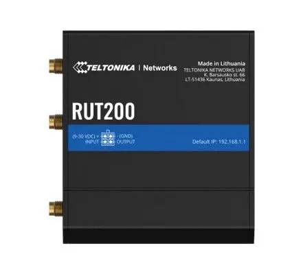TELTONIKA TE-RUT200 4G (LTE) Endüstriyel Router - Cat 4 (150/50 Mbps) - 1x SIM Kart Yuvası, 1x Radyo