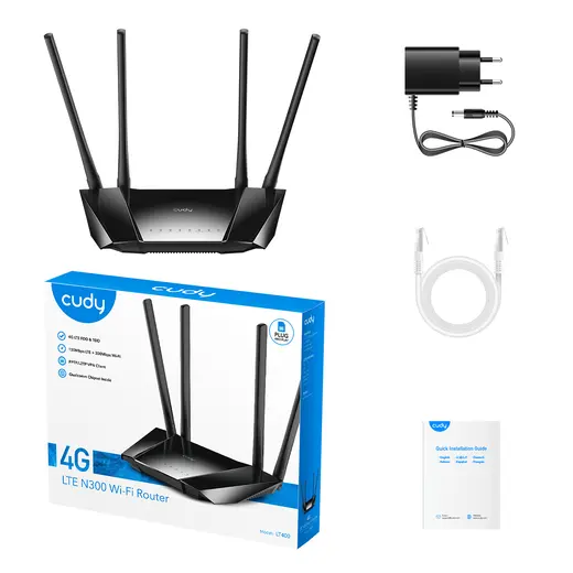 CUDY LT400_EU 300mbps N300 2.4ghz EV Ofis Tipi Router görseli 1
