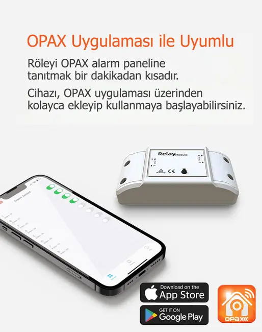 OPAX RELAY-35A Akıllı Röle Modülü / Akıllı Switch / Relay Module 220V-1800W görseli 6