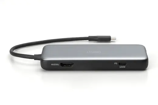 DIGITUS DA-70914 USB-C Docking Station, 7-port, 1 x HDMI 3 x USB 3.2 Gen 2, 1 x RJ45, 1 x SD,1 x MicroSD, 1 x PD görseli 4