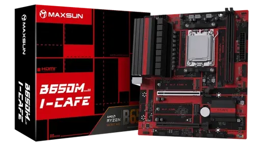 MAXUN B650M I-CAFE DDR5 HDMI PCIE 5.0 AM5 mATX görseli 6