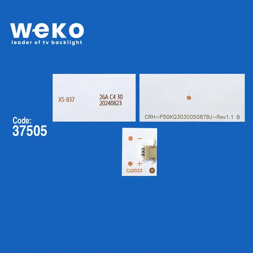 WKSET-6832 37505X4 CRH-P55KQ3030040983N-REV1.1 4 ADET LED BAR 3V alternatif görünüm