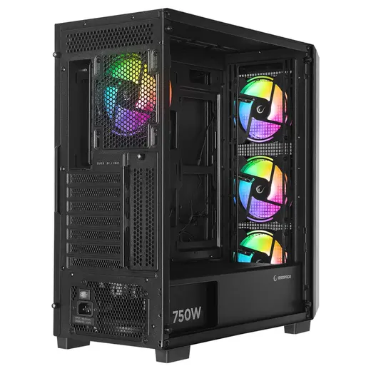 Rampage X-CHAIN Temper Camlı 750W(Peak) 80Plus Bronze 4 Adet RGB Fanlı Kasa görseli 5