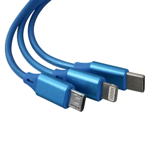 POWERMASTER PM-26347 3 IN 1 MAVİ ŞARJ KABLOSU alternatif görünüm