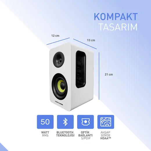 Thonet & Vander KUMPEL 2.0 50W Beyaz Speaker - 2.0 Sistem - 50W RMS görseli 6