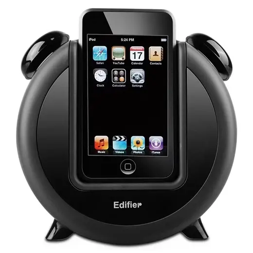 EDIFIER Image Series IF200 Plus 6W RMS Retro Çalar Saat Tasarımlı Hoparlör Siyah