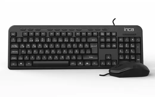 INCA IMK-375T Kablolu USB Q Trk Siyah Klavye - Mouse Set görseli 6