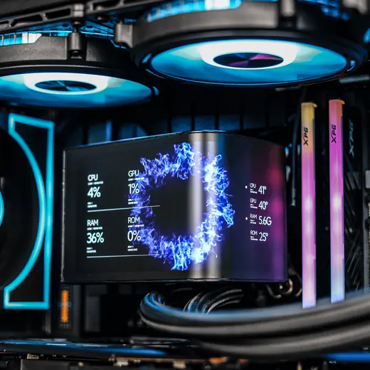 DarkFlash UV360 ARGB LCD Curved 360mm Siyah Sıvı Soğutma 1851/AM5 görseli 8