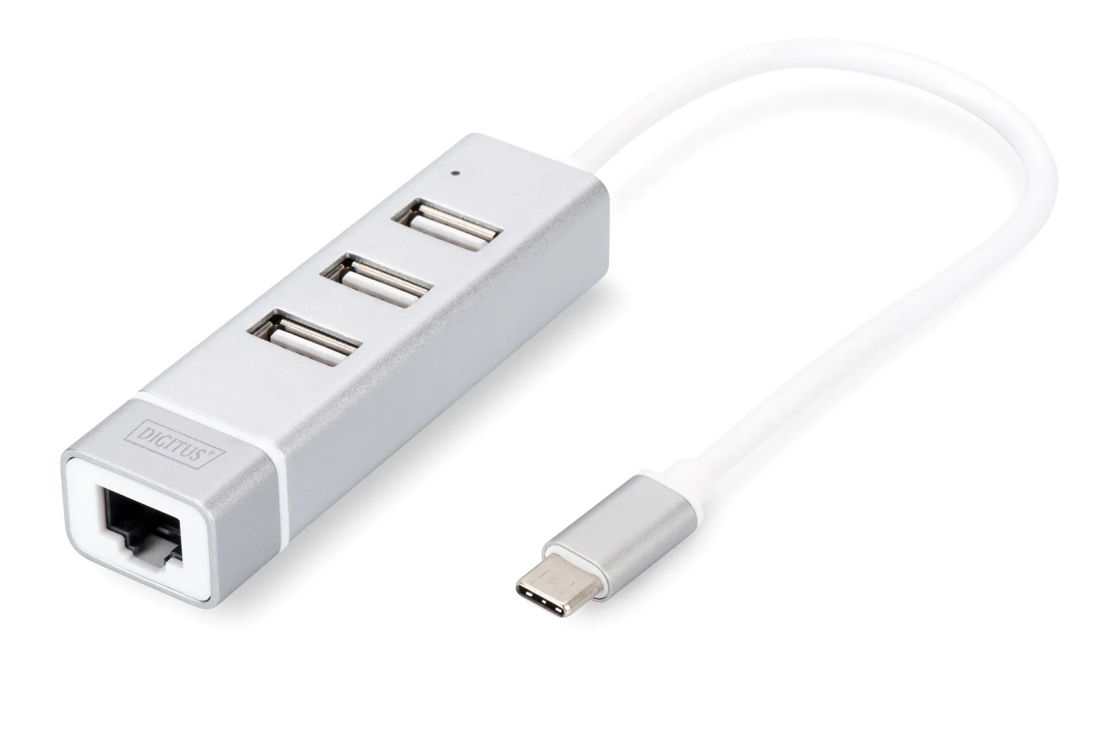 DIGITUS DA-70253 TYPE C KON.+3 PORT USB2.0 HUB+ FAST ETHERNET LAN