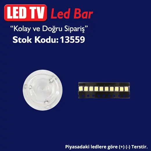 LED TV LEDLERİ VESTEL LG MERCEK 03 (+- TERS) (TAKIM 10 LU) (LED-M3)