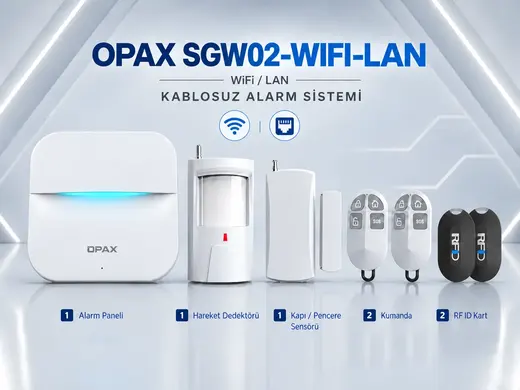 OPAX SGW02-WIFI-LAN WiFi LAN Kablosuz Alarm Sistemi görseli 3
