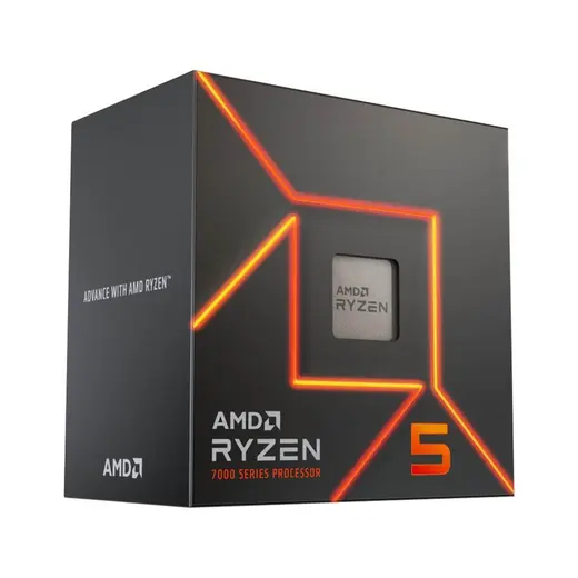 AMD RYZEN 5 7600X 38MB 6çekirdekli O/B UHD AM5 105w Kutulu+Fansız görseli 1
