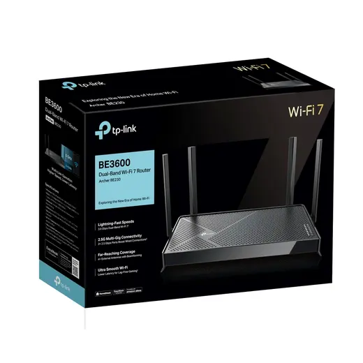 TP-LINK ARCHER BE230 WIFI7 BE3600 Dual Band Router görseli 1