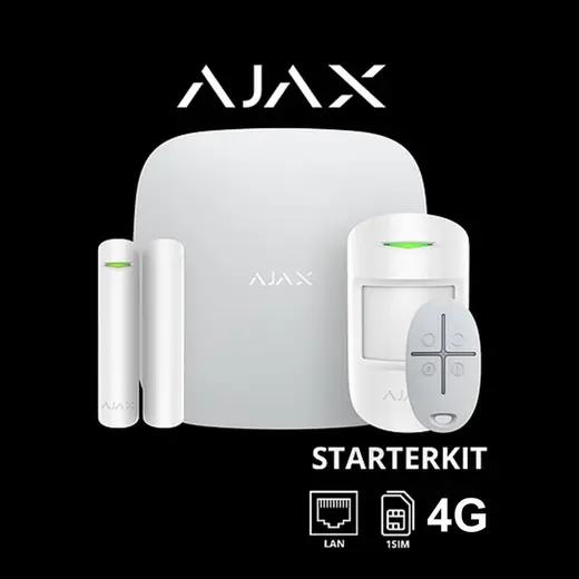 AJAX Starterkit 4G Alarm Seti Beyaz görseli 3