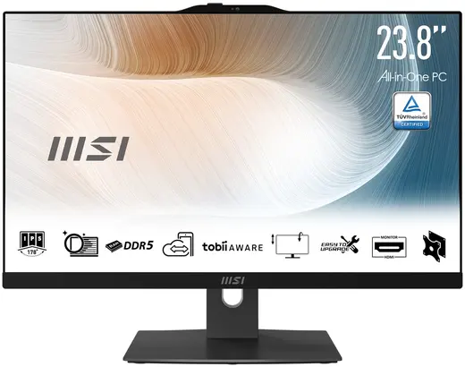 MSI AIO 23.8" CORE 5 120U-8GB DDR5 RAM-512GB NVME-FDOS / MODERN AM242P 1M-2269XEU görseli 8