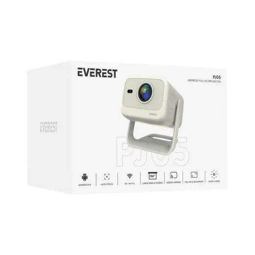 Everest PJ05 Adonis Krem/ Beyaz Otomatik Odaklama Full HD Projeksiyon Cihazı görseli 8