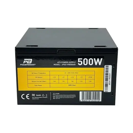 POWERBOOST 500W PB500AR 12cm Fanlı Power Supply görseli 5